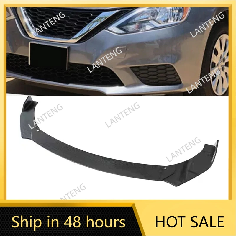 Car Front Bumper Lip For N-issan Sentra 2016-2019  Chin Spoiler Splitter Protection Side Corner Guard Exterior Parts Air Dams