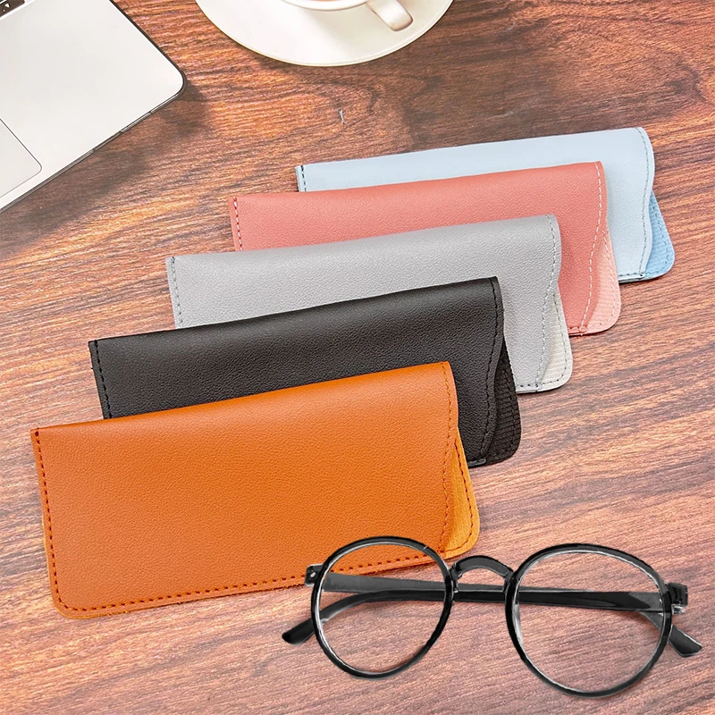 

Soft Leather Glasses Bag Sunglasses Case Glasses Case Anti-slip Cover Myopia Glasses Bag Earphone Storage Protective Cover