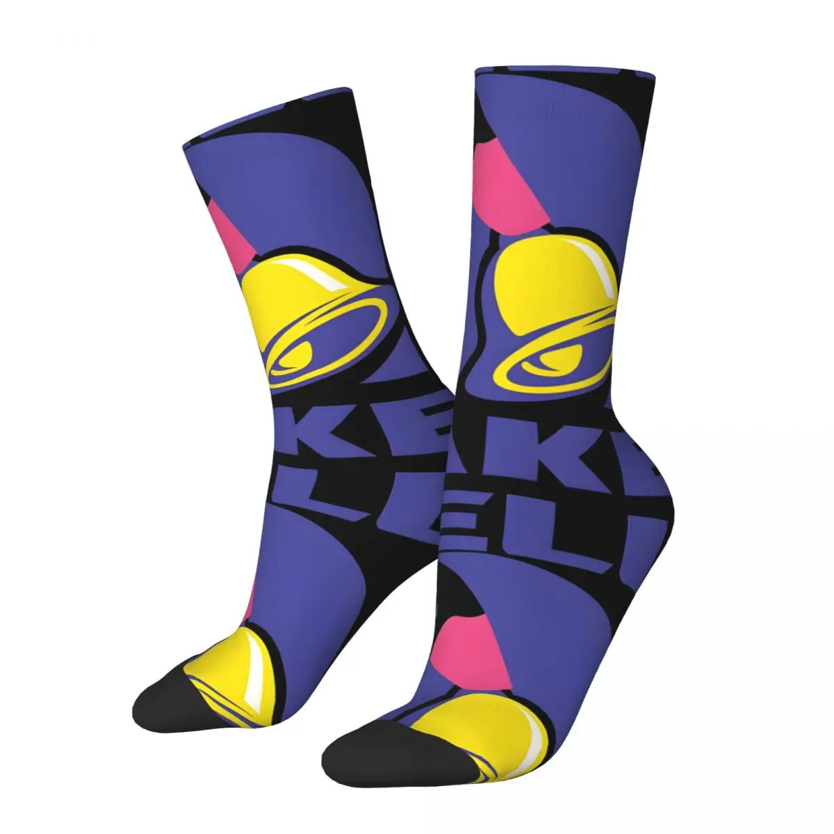 Divertente calzino a campana a compressione pazzo per uomo Hip Hop Harajuku U-Untitled Goose Game Happy Seamless Pattern stampato Boys Crew Sock