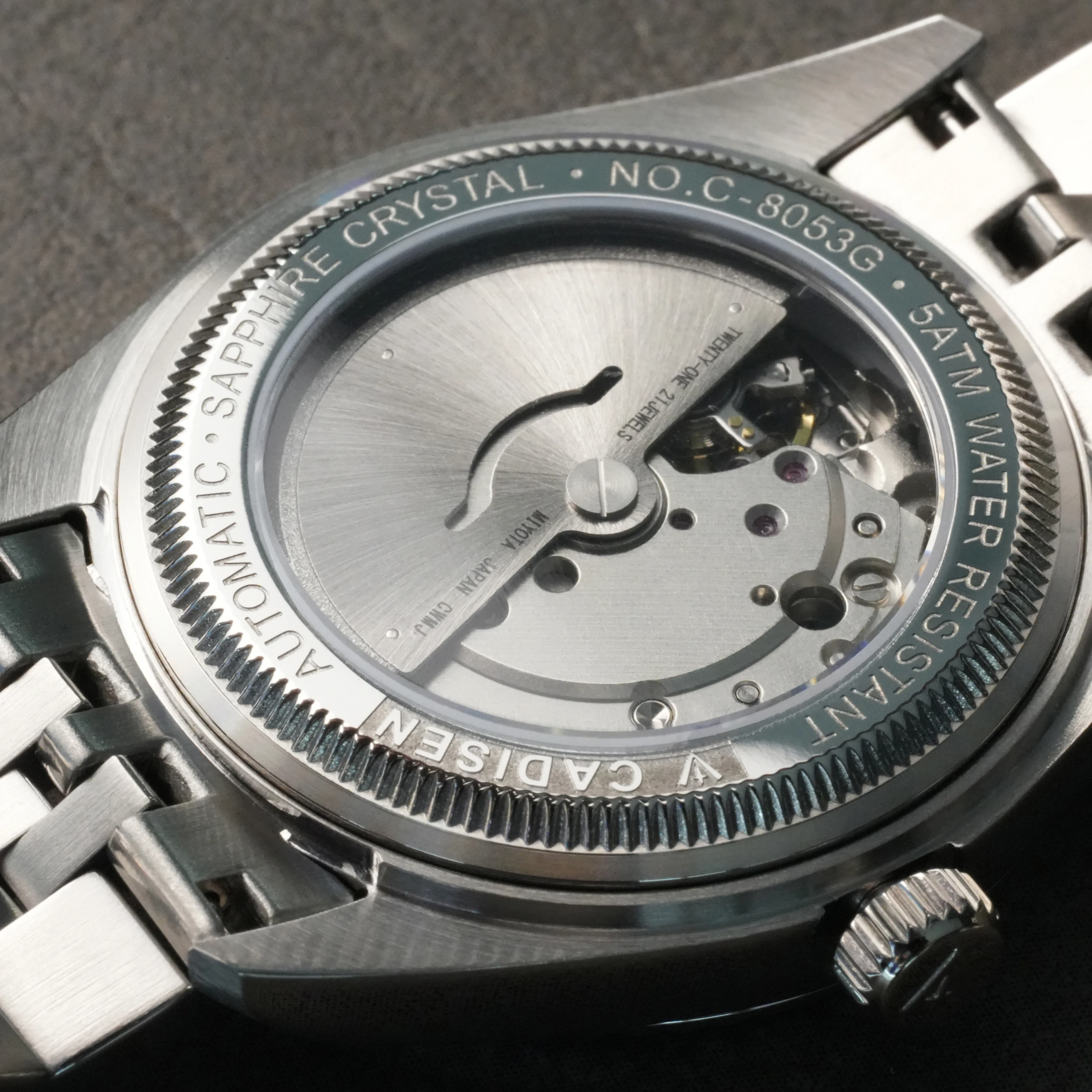 CADISEN Men Mechanical Watch Top Brand Luxury Automatic Watch Business Stainless Steel Waterproof Watch Men Relogio Masculino