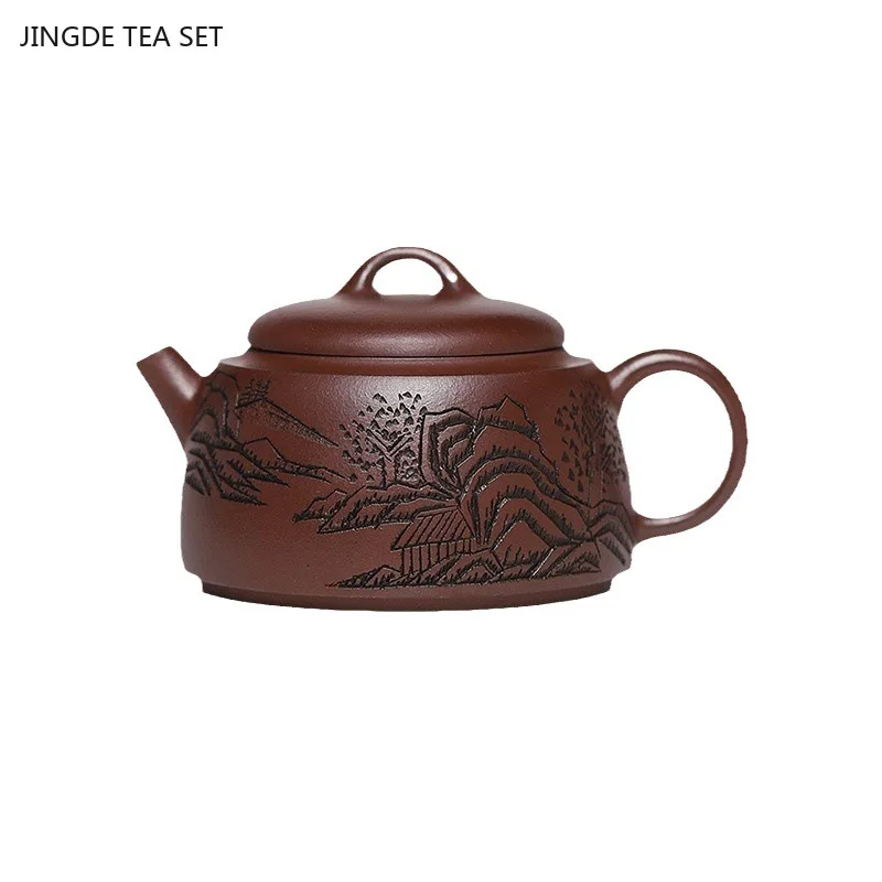 

1PCS 200ml Yixing handmade purple clay teapot household raw mineral purple clay tea set Tradition zisha tea infuser