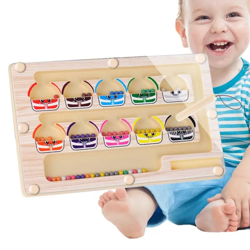 Magnetic Counting Maze Color Sorting And Counting Toys Creative Educational Learning Toy For Kids Fine Motor Skills Development