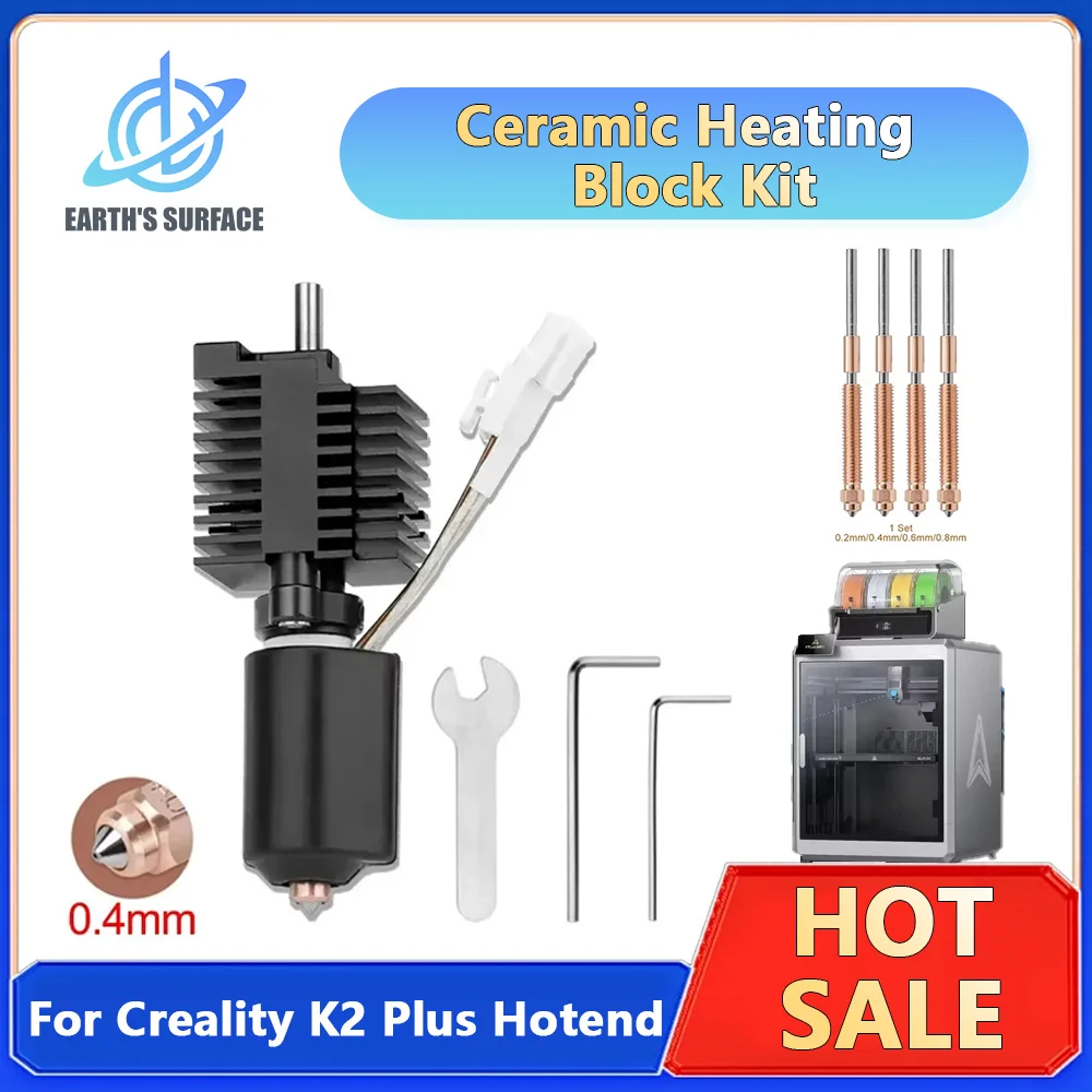 

For Creality K2 Plus Nozzle Quick Removal Nozzle Kit Hardened Steel All-metal Design 3D Printer Popular Kits and Hot End Kits
