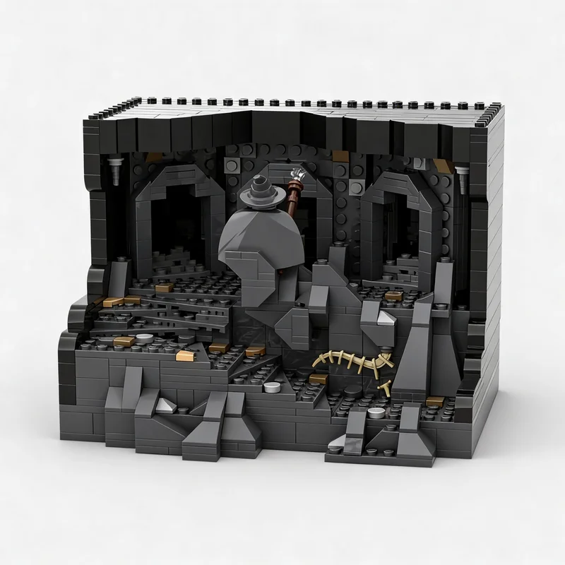 600 PCS Fantasy Cave Adventure Scene Model MOC Building Blocks Set DIY Assembly Educational Toy For funs Birthday Special Gifts