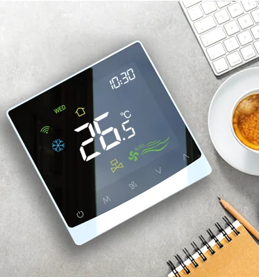 2025 Tuya Wifi Fan Thermostat Smart in Room Rs485 Modbus Program Thermostat Ac Control