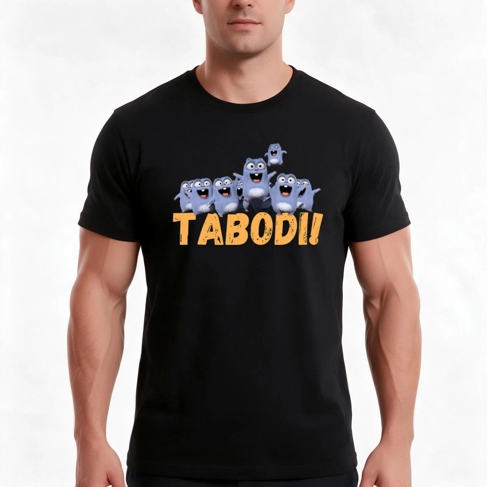 Happy Lemmings Tabodi and Grizzy Active(11) T-Shirt, Summer Casual Cotton Tee, Oversized Streetwear Tops, Vintage Graphic Print
