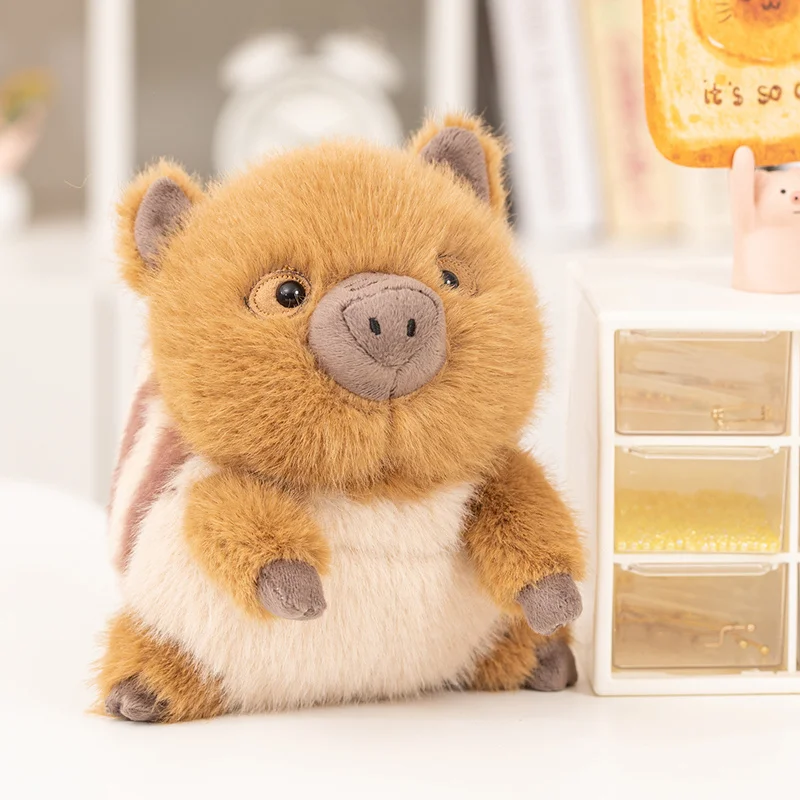 15 cm Cartoon-Baby-Wildschwein-Plüschtier, flauschiges, süßes kleines Schweinchen, Stofftier, weiches Kawaii-Plüschtier für Mädchen und Jungen, Geburtstagsgeschenk