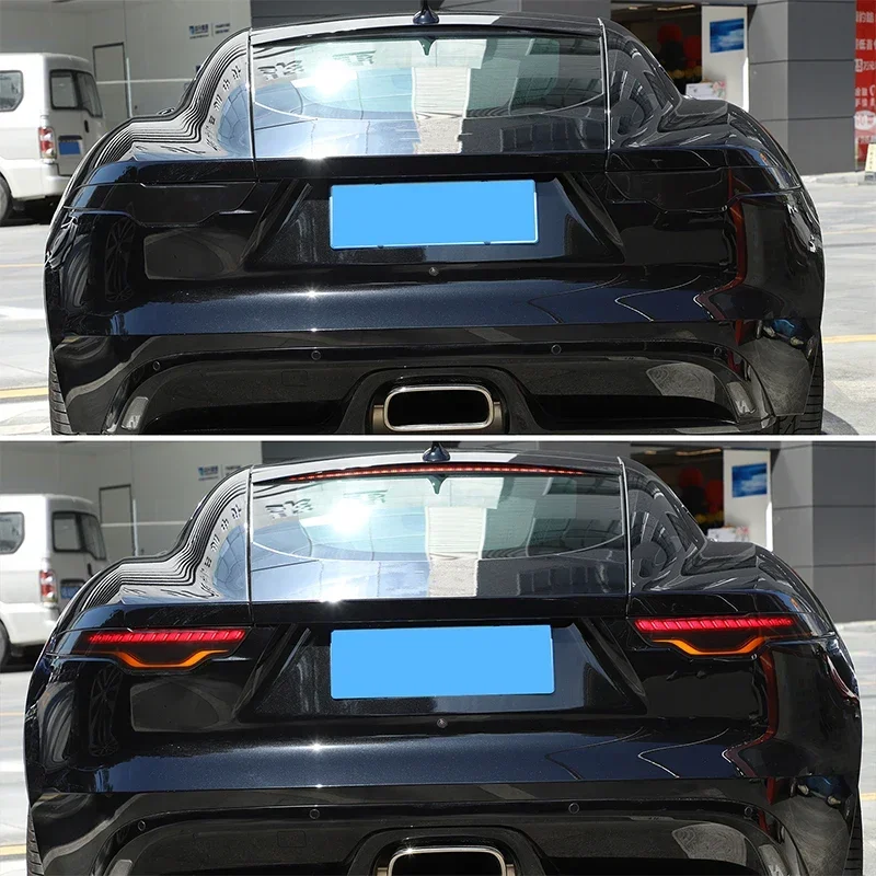 ABS Black For Jaguar F-TYPE 2013-2025+ Car Tail Light Cover Indicator Reversing Light Cover Car External Protection Accessories