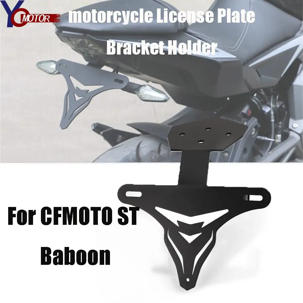 Motorcycle license plate holder fender eliminator registration bracket multiple colour Accessories For CFMOTO ST Baboon