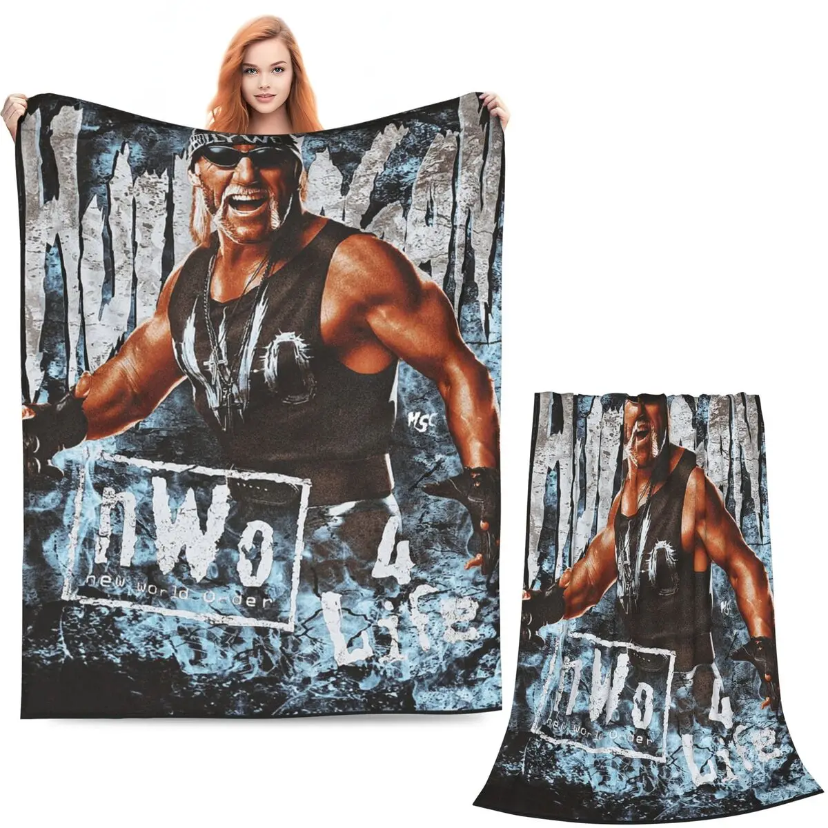 Wrestler NWo New World Order The Third Man Blankets Soft Warm Flannel Throw Blanket Cover for Bed Picnic Travel Home Couch