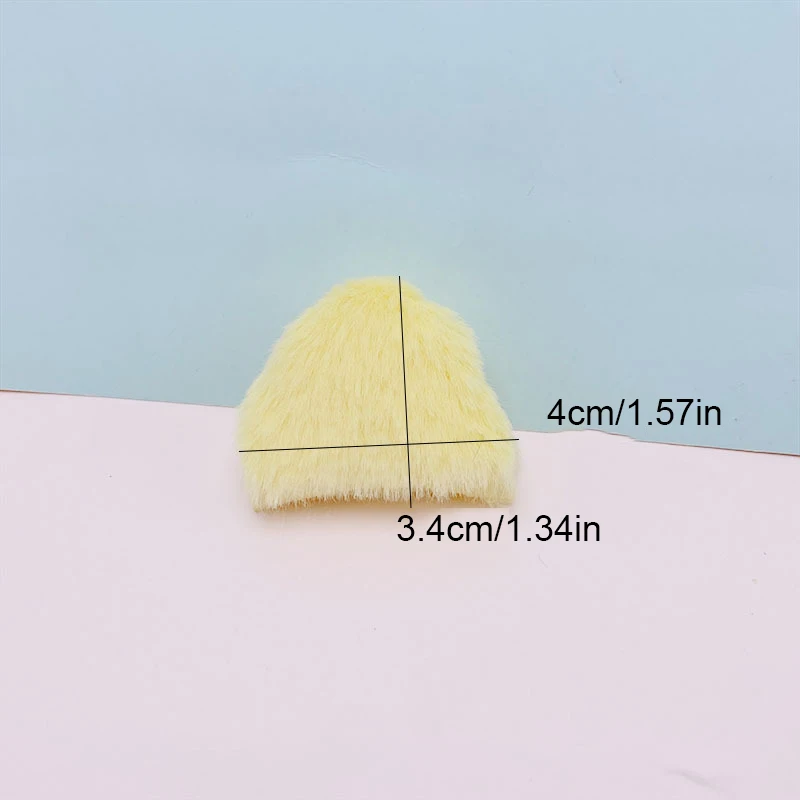 42Pcs 4*3.4CM Two Side Felt Cat Ear Padded Appliques For Children Hat Sewing DIY Headband Hair Clip Accessories Patches