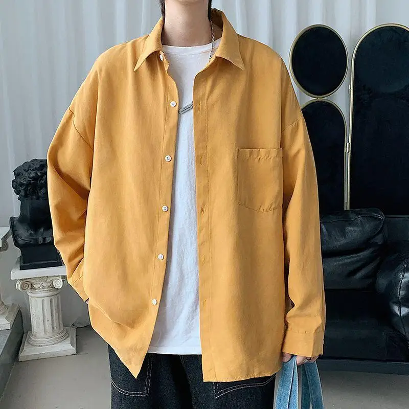 Men's Long Sleeve Thin Jacket Sved Shirt Polyester Fiber Casual Daily Wear Pocket Design Non-deformable Summer Fashion