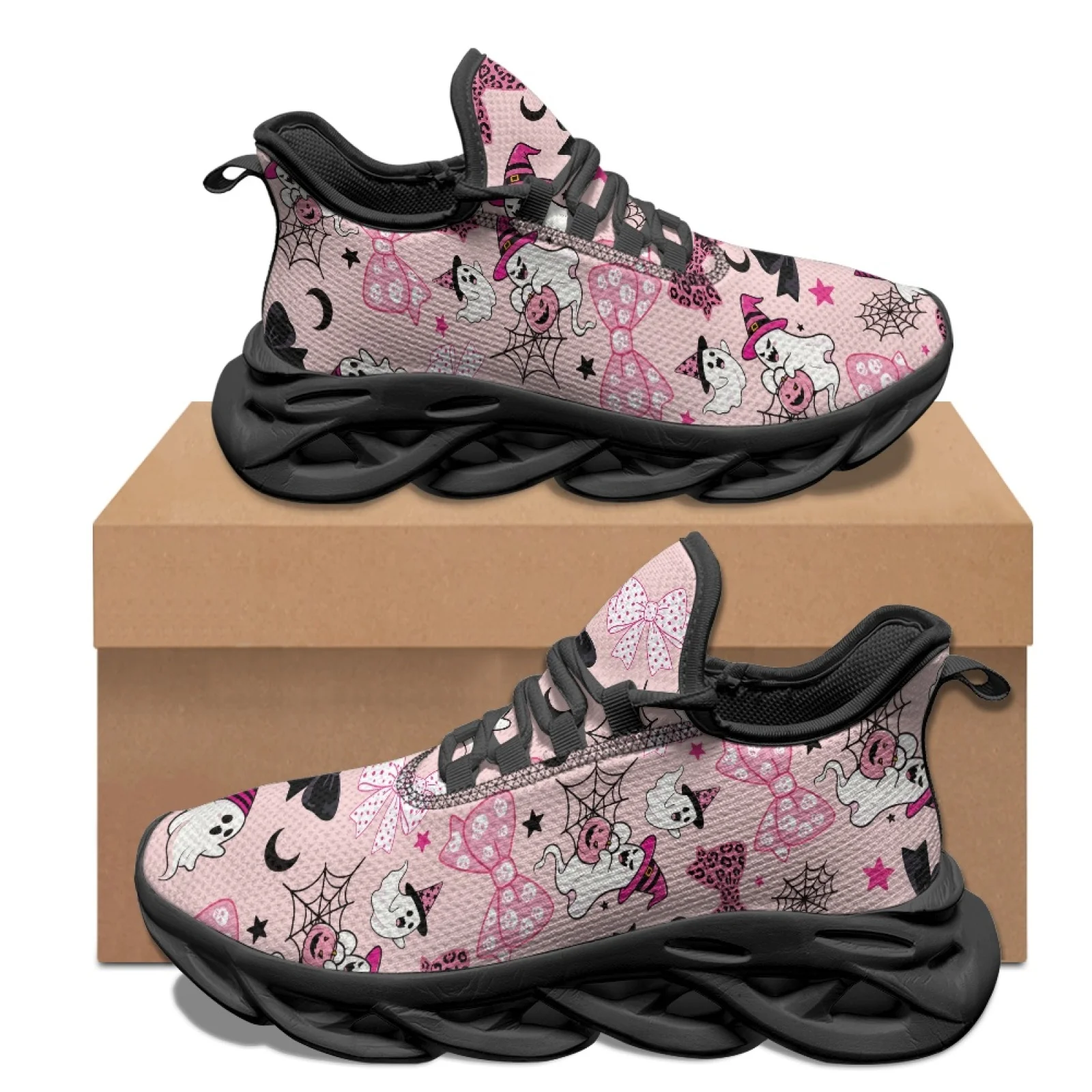 PENSTROLL PENSTROLL Pink Ghost Print Breathable Running Shoes Men's Tennis Shoes for Man Fashion 2026 Jogging All Season