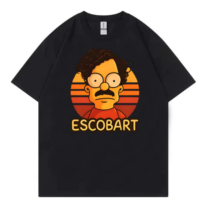 Pablo Escobar bart simpson T-shirt For Men Women 100% Cotton T Shirts Short Sleeve Tops J98