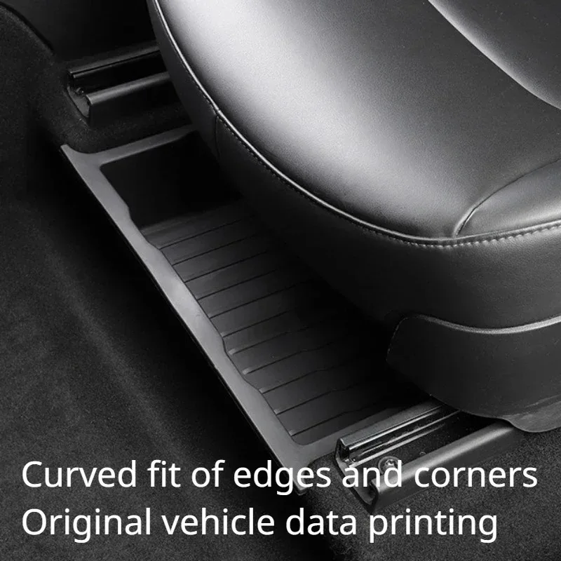 Underseat Storage Box for Tesla Model X 2018-2024 Car Drawer TPE Hidden Drawer Type Storage Organizer Car Interior Accessories