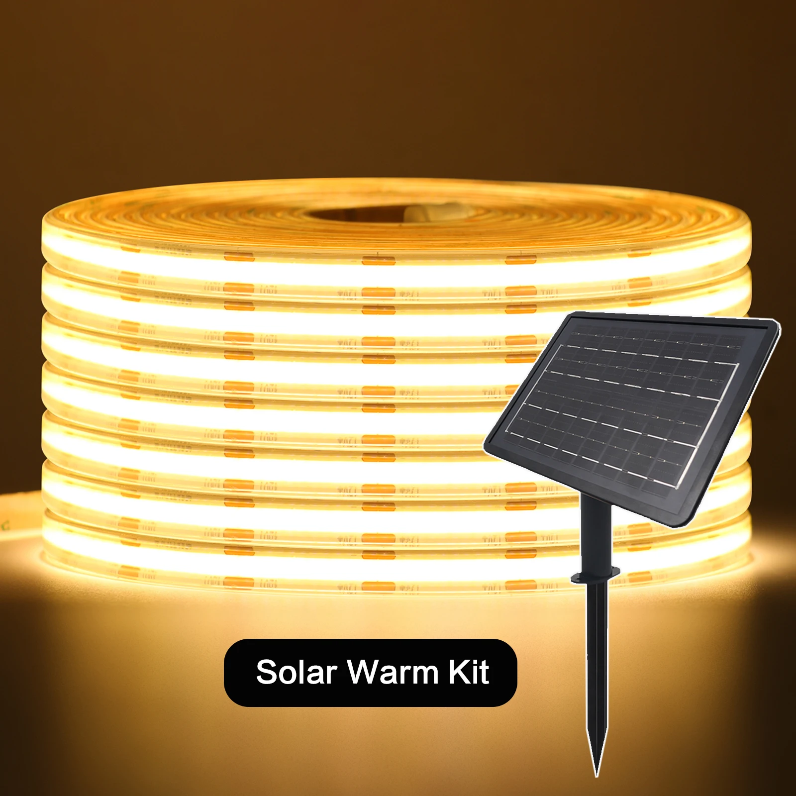 KISUFU DC 24V 480LEDs/m Solar COB LED Streifen Licht Im Freien Wasserdichte Warme Natürliche Weiß Flexible Klebeband RA90 lineare Beleuchtung 5