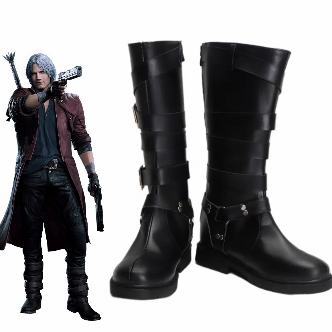 

Game DMC 5 Dante Costume Boots Halloween Cosplay Shoes