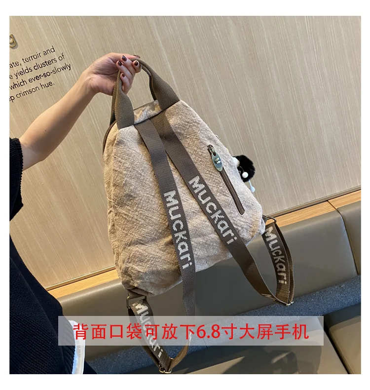 2025 New Women Backpack Cotton Linen Vintage Print Lightweight Female Backpack Original Design Mochilas Para Mujer