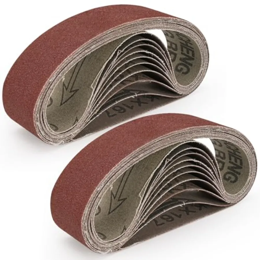 

Premium Sanding Belts Set 13 x 1.2inch/330x30mm, Suitable for Mini Electric Belt Sander Cutter Edges Sharpener, 120 320 600 800