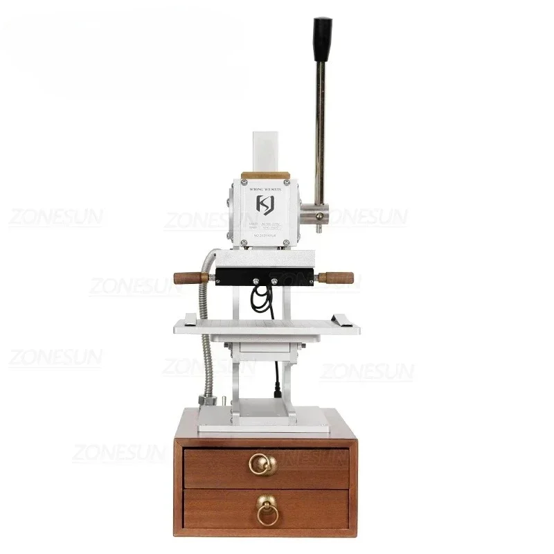 

ZONESUN Hot Foil Stamping Machine With Alphabet Molds Custom Logo Marking Embossing Tools For Paper Plastic Leather