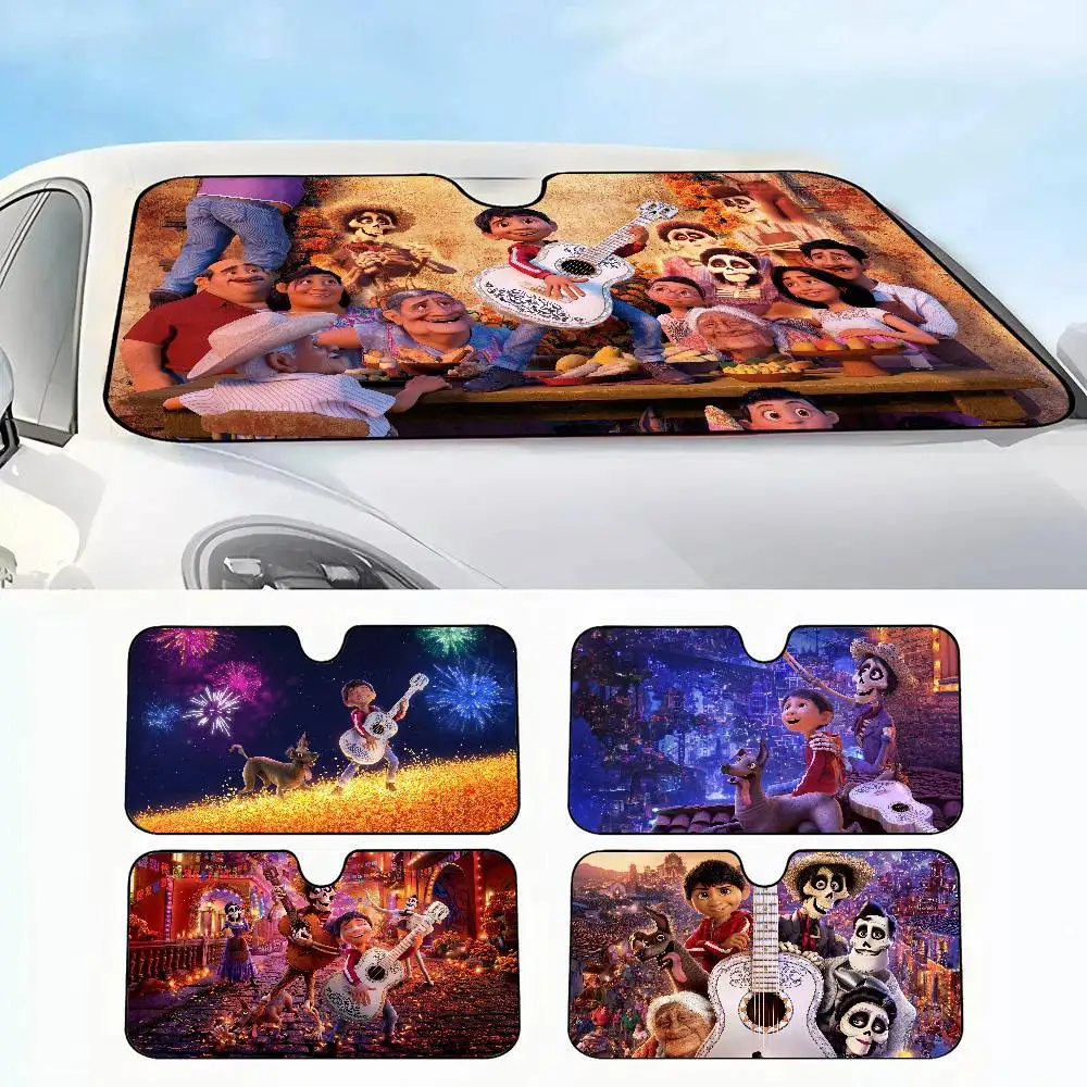 

Солнцезащитный козырек для автомобиля Disney Anime Coco, изоляционный солнцезащитный козырек на лобовое стекло автомобиля, солнцезащитный козырек с УФ-блокировкой