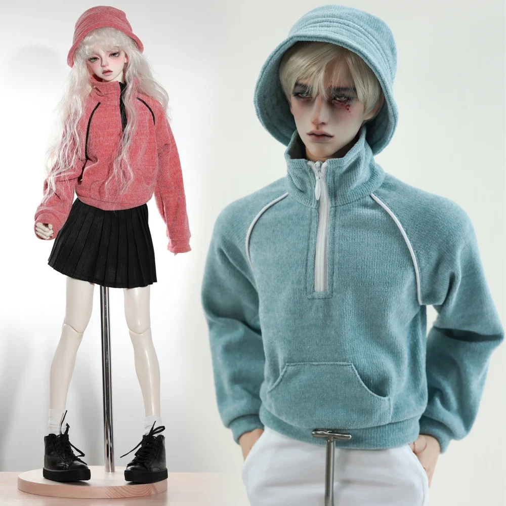 （Customize 30 Days） 1/3 GR po68 uncle 73 ID75 bjd doll Stand up collar zipper hoodie 1pcs