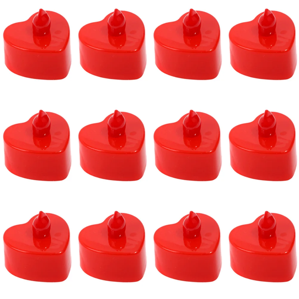 

48pcs Heart-shaped LED Electronic Lamps Romantic Red Party Decorative Wedding Holiday Valentine Scene Arrangement