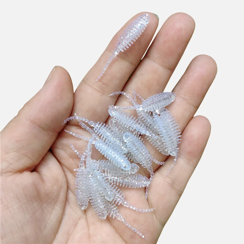 MUKUN 20PCS NEUE AJING Weicher Köder Rockfish Angeln Lockt 0,2g/3,5 cm MINI Künstliche Köder Swimbaits Jig locken Wobbler Wurm Tackle – Detail 9