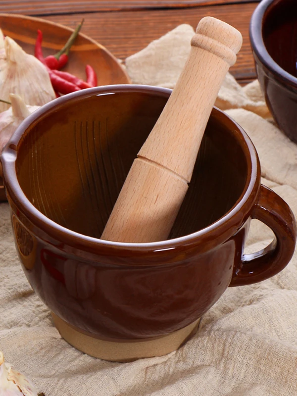 

Традиционный деревянный молоток и толкушка (мортар и пестель) для чеснока, перца, кукурузы, овощей, кухонный инструмент