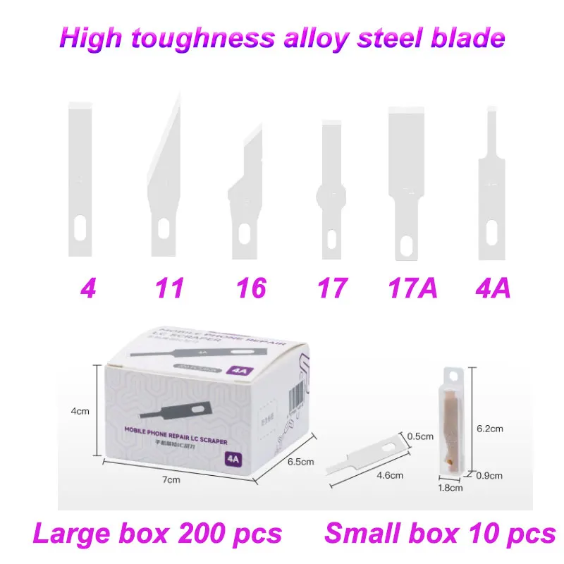 Mobile phone repair iC alloy steel scraper high toughness mobile phone chip iC fast glue removal scraper tool