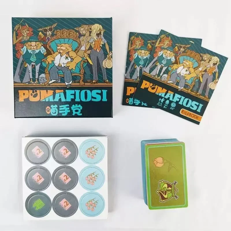 Pumafiosi Board Game card luck eating mound role-playing hand card multiplayer party tabletop game