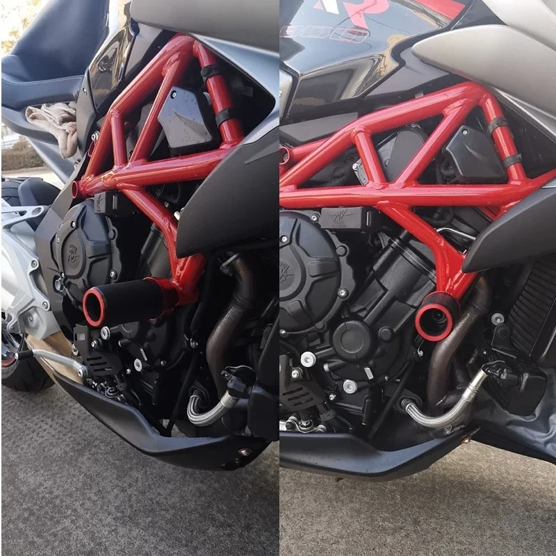 Para mv agusta brutale 675 800 brutale675 motocicleta cnc caindo proteção quadro slider carenagem guarda crash pad protector