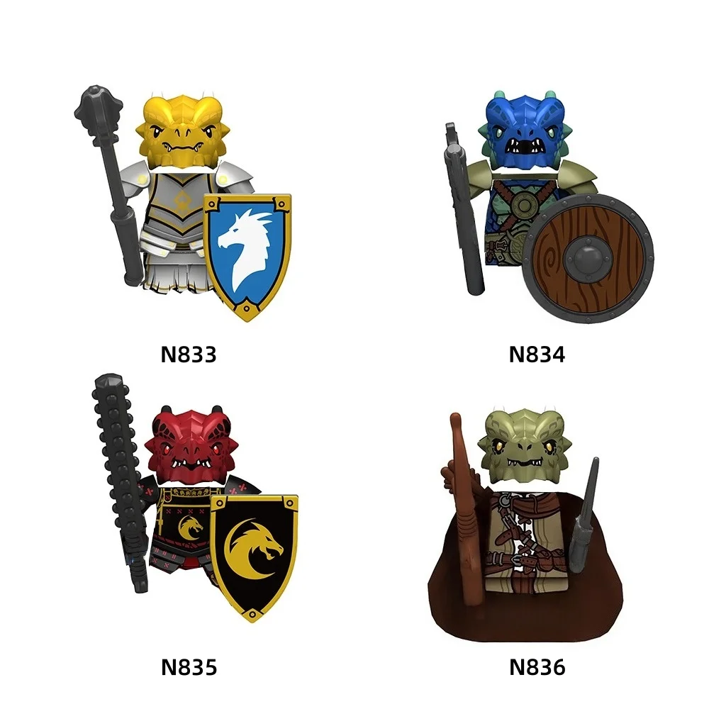 Knight Soldiers Bricks Action Figures Model Accessories MOC Creative Dragon Knights Assembly Building Blocks DIY Toys Gifts