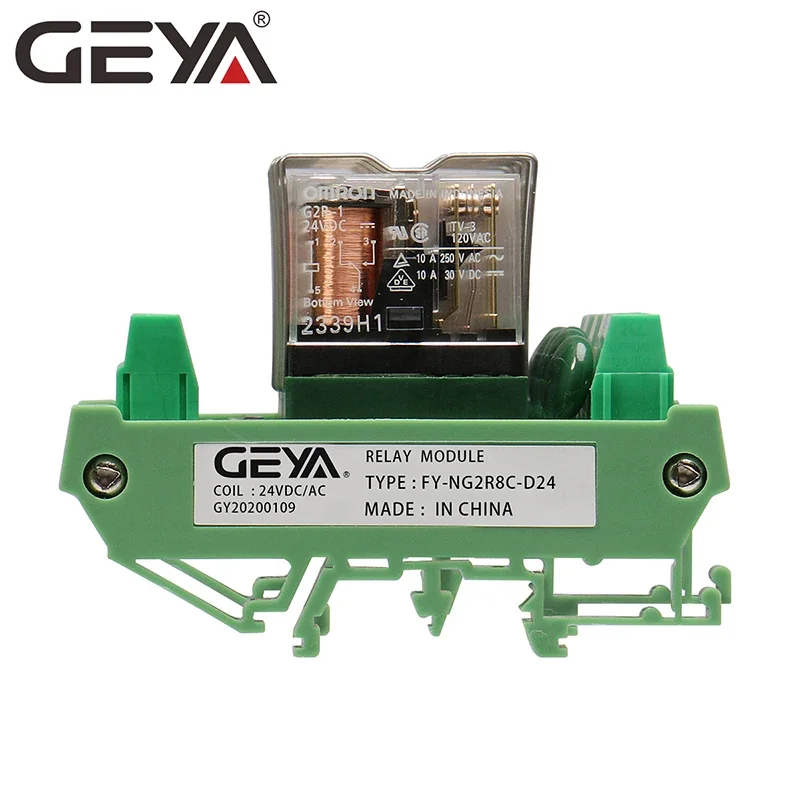 GEYA NG2R 8 Channel Relay Board 12V 24V Relay Board Remote Control Relay Module AC DC 1NO1NC