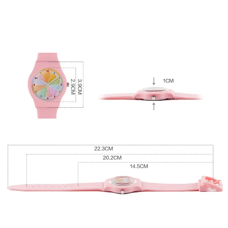 Colorful Orange Dial Women Water Resistant Sports Jelly Watch Simple Women Transparent Watches for Lady Girls Watch