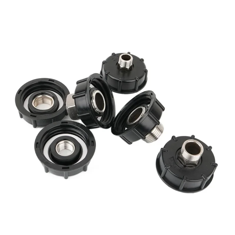 S60x6 coarse thread male to 1/2 inch 3/4 inch 1 inch female IBC tank spout adapter stainless steel drain fitting DIN compliant q