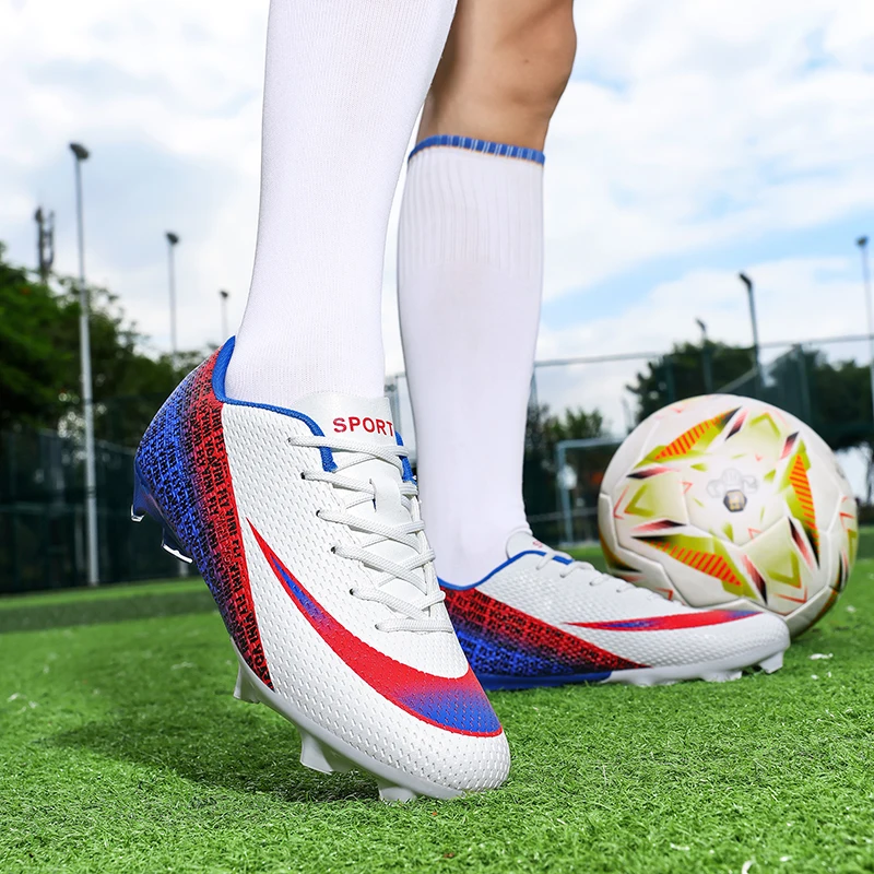 أحذية كرة القدم للرجال، أحذية كرة قدم عالية الجودة، أحذية كرة قدم رياضية احترافية قابلة للتنفس للشباب والأولاد للجنسين