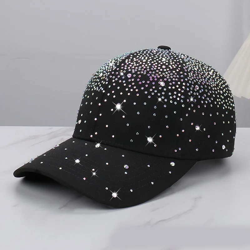 

Fashion Diamond Hat Korean Version Trendy Versatile Full Diamond Baseball Cap For Spring Autumn Travel Sun Shading Duckbill Hats