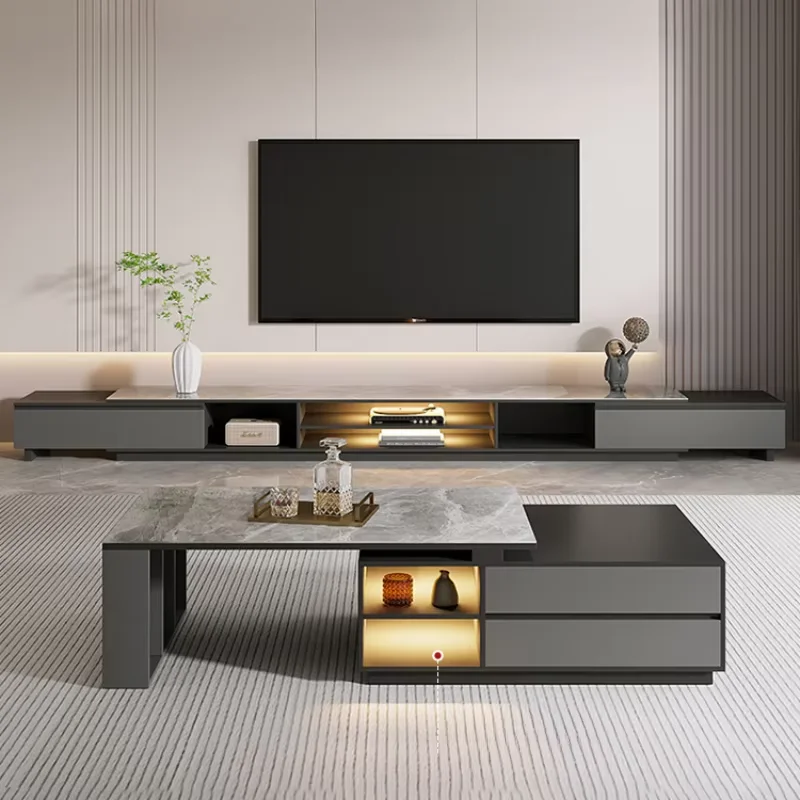 Luxury Modern Universal Tv Stand Adjustable Coffee Table Living Room Tv Stand Designer Showcase Mueble Para Televisor Furniture