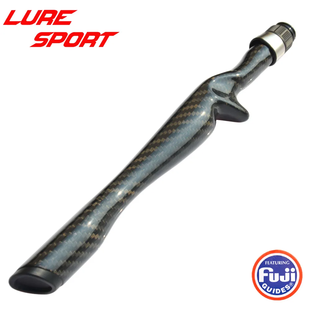 

LureSport 3K woven Carbon Unibody 28cm Cast Reel Seat Grip handle Triangular Butt Rod Building component Rod Repair DIY blank