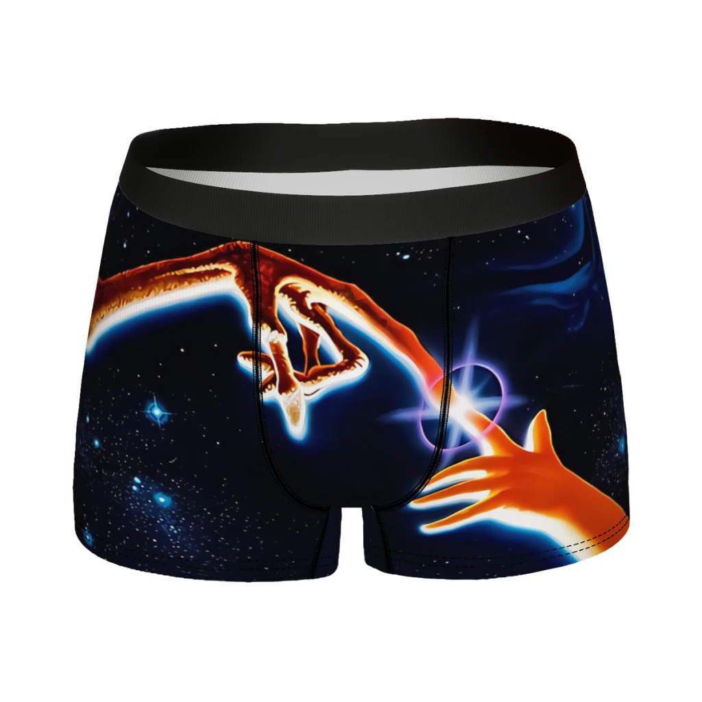 ET the Extra Terrestrial Alien UFO Pattern Underpants Breathbale Panties Male Underwear Ventilate Shorts Boxer Briefs