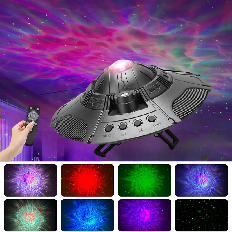 UFO Galaxy Projector, Star Projector, Led Lights for Bedroom, Night Light for Kids or Adults Room Decor, Game room