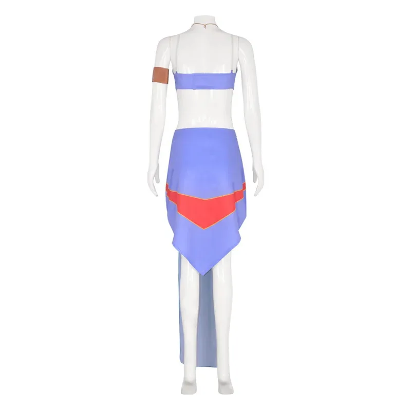 Disfraz de la película de Anime Atlantis, disfraz de princesa Kida de Halloween, vestido azul, trajes para niñas, carnaval, fiesta larga Sexy de Lolita