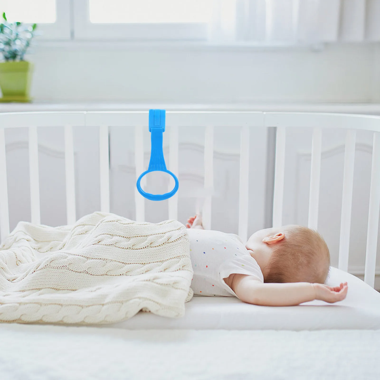 

1Pair Baby Stand Up Safety Rings Portable Baby Crib Hanging Pull Rings Infant Walking Exercise Assistant Playpen Accessories