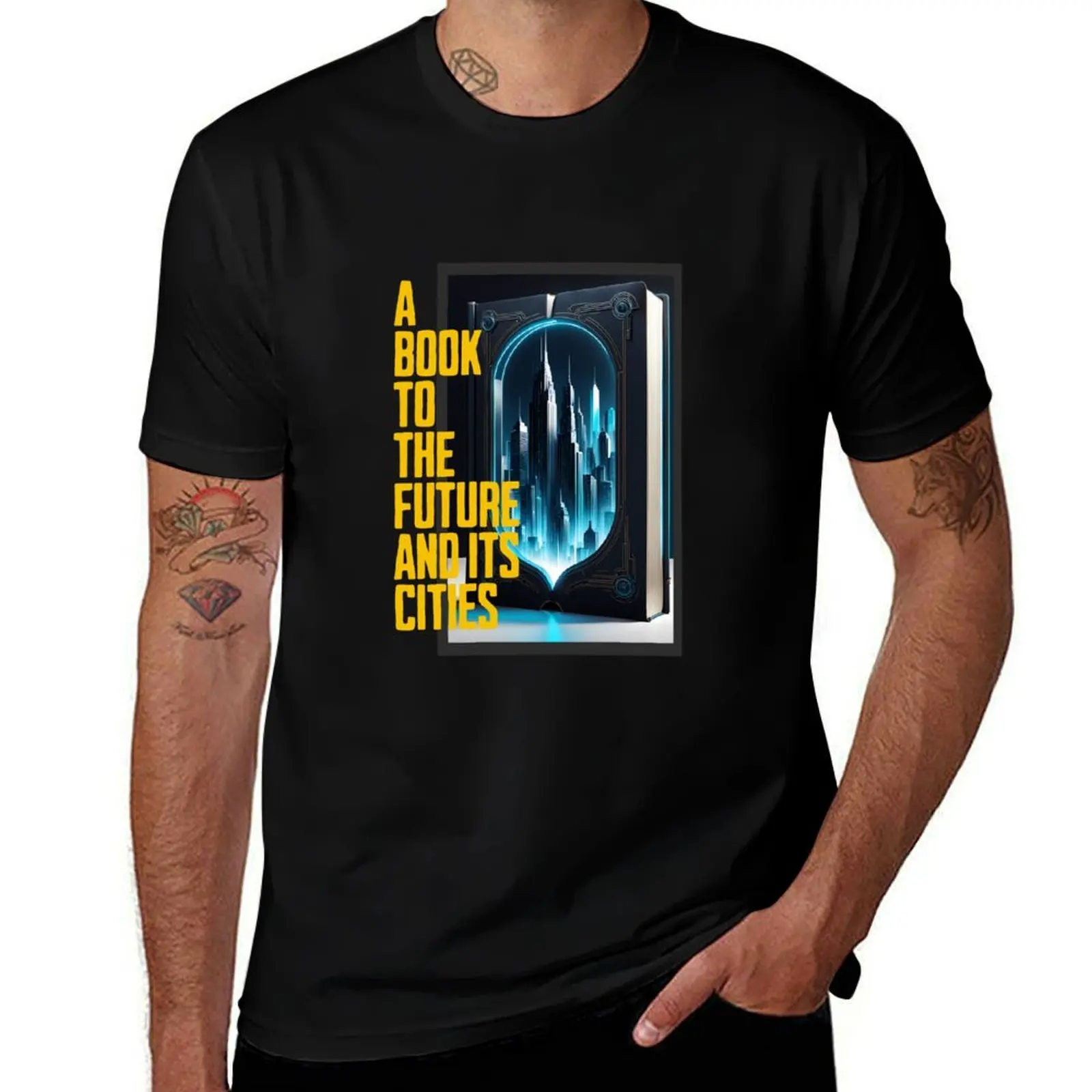 

Explore the World of Tomorrow: Futuristic Cities in Digital Art T-Shirt Luxury man korean fashion plus sizes cotton t shirt men