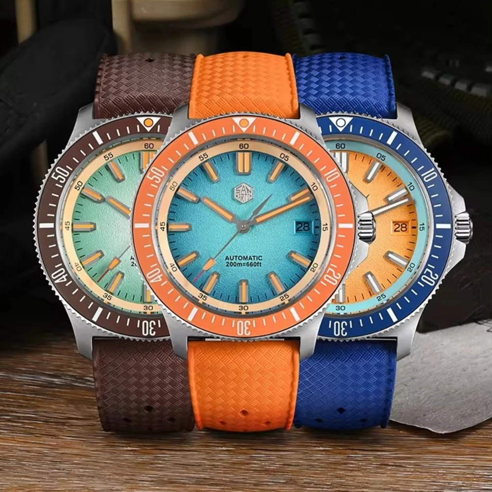 San Martin 2024 40mm Dive Watch Original Design NH35 Automatic Mechanical Fashion Men Watches Sapphire Waterproof 200m Luminous