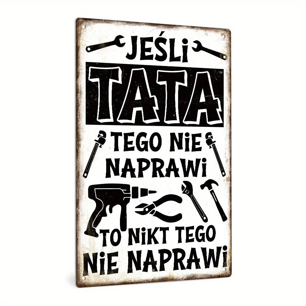 Putuo Decor 1pc Polish Vintage Metal Sign, 