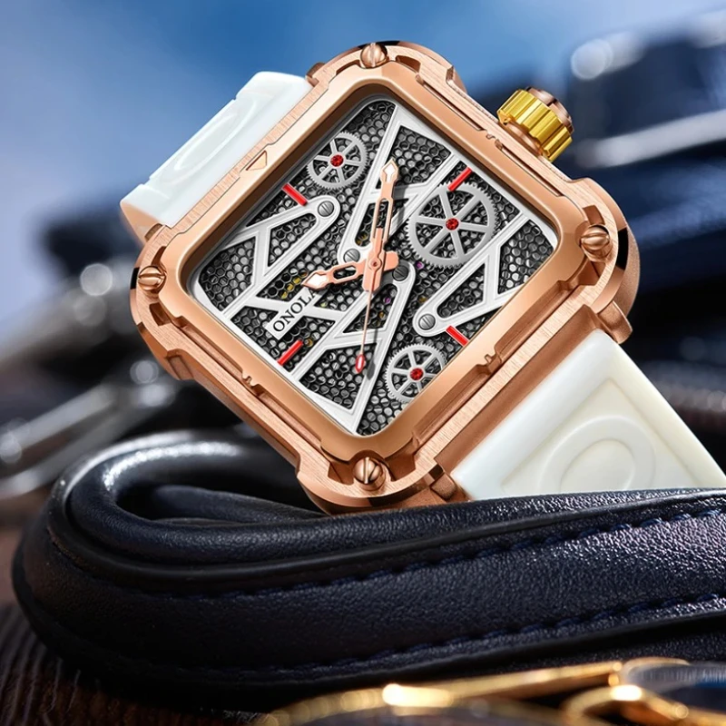 

ONOLA 3831, мужские часы с автоматическим механизмом, модные индивидуальные водонепроницаемые светящиеся механические часы для мужчин, Relogios Masculino