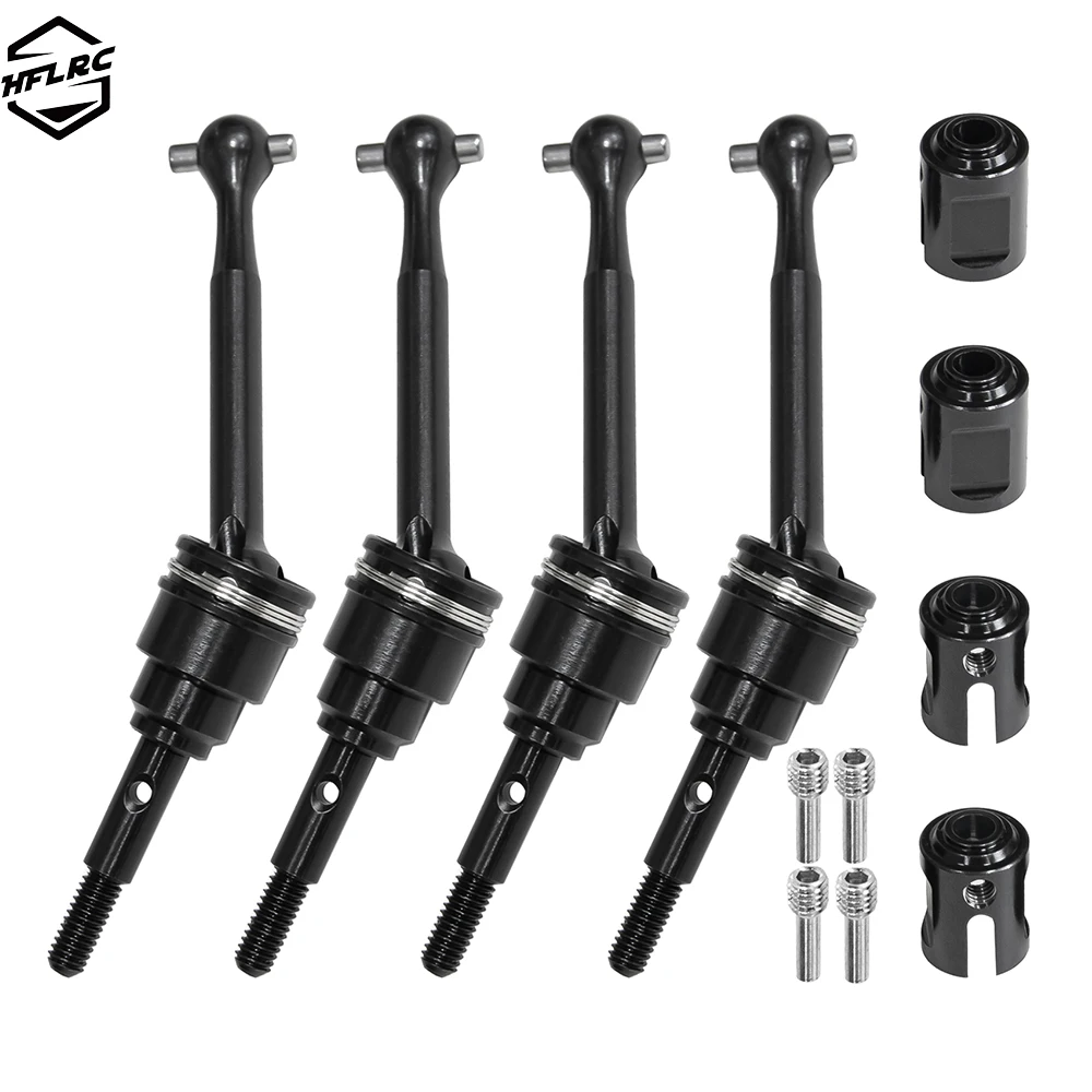 HFLRC 4PCS 102mm CVD Drive Shaft Hardened Steel Front Rear for Traxxas Mini Maxx Mini XRT BL-2s 107154-1 108076-1 Upgrade Parts