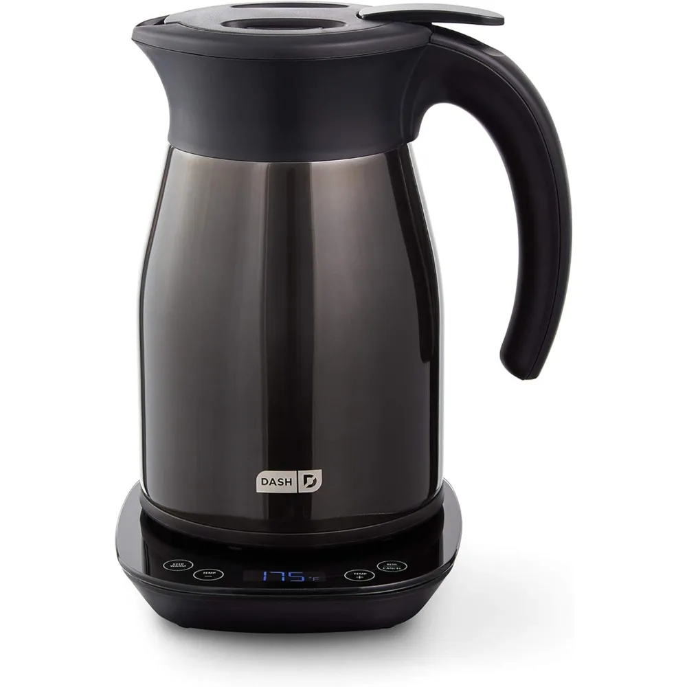 

Insulated Electric Kettle,Cordless Hot Water Kettle - Black Stainless Steel,Vacuum insulation,Precise control from 104-212F